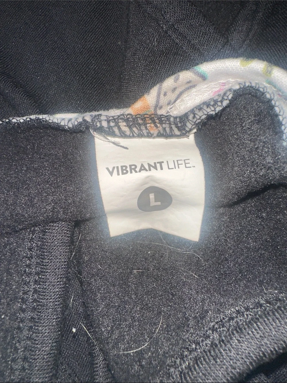 Vibrant Dog Hooded Vest - Black with White Multicolor Hood